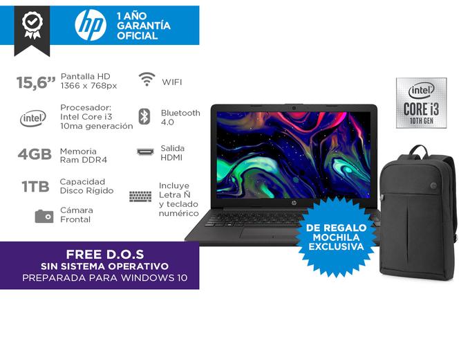 Notebook HP 250 G7 Intel Core I3 10ma 4gb 1tb 15,6 - 1
