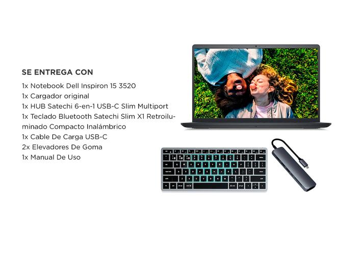 Kit Notebook Dell DELL 3520 Teclado Bluetooth Satechi Slim X1 Hub Satechi 6-in-1 USB-C Slim - 6