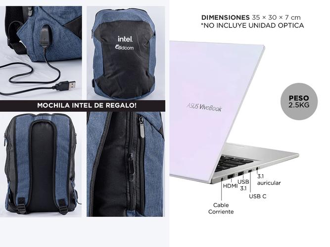 Notebook Asus X413JA-211 Intel core i3 4gb ssd 128gb 14 Pulg Windows 10 + Mochila de regalo - 5