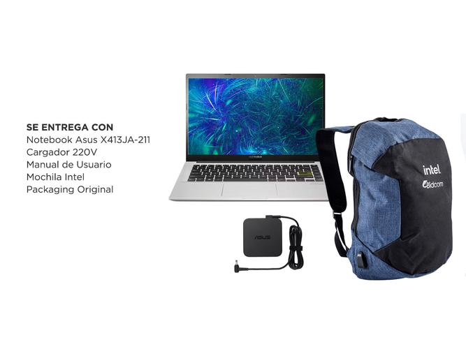 Notebook Asus X413JA-211 Intel core i3 4gb ssd 128gb 14 Pulg Windows 10 + Mochila de regalo - 6