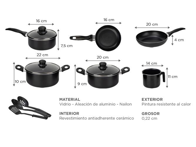 Juegos de 12 Piezas de Cocina Gadnic KO2 Cuchara Espátula Ollas y Sartenes - 5