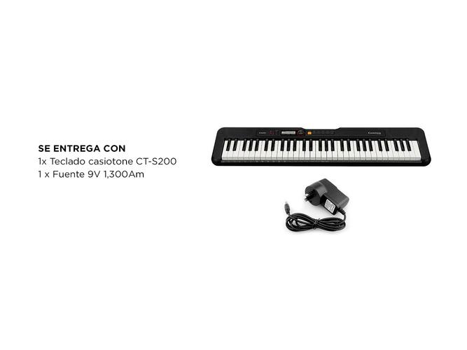 Teclado Casio Casiotone CT-S200 + Fuente 9v 1300am - 6