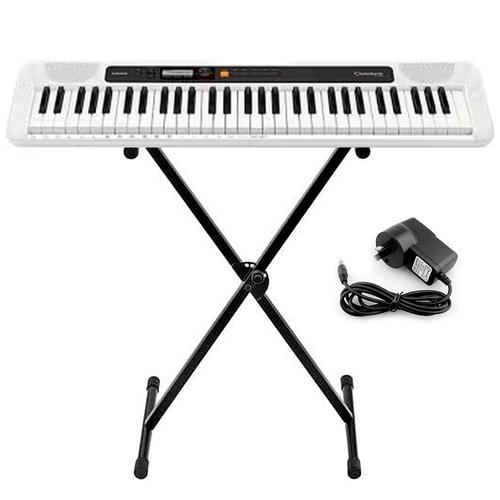 Teclado Musical Casio Casiotone CT-S200 61 Teclas Blanco  Soporte Tipo Tijera Carlsbro  Fuente Alimentacion - 0