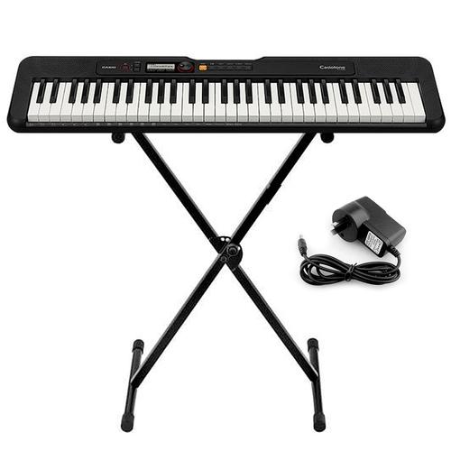 Teclado Musical Casio Casiotone CT-S200 61 Teclas Negro+ Soporte Tipo Tijera Carlsbro + Fuente Alimentacion - 0