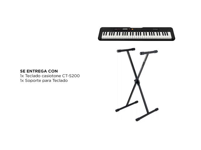 Teclado Musical Casio Casiotone CT-S200 61 teclas Negro  Soporte Tipo Tijera Carlsbro - 6