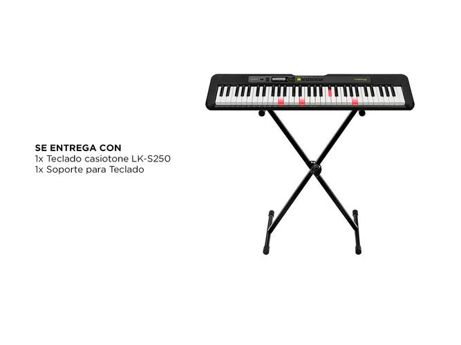 Teclado Sensitivo Casio Casiotone LK-S250 61 teclas Con Luz Negro + Soporte Tipo Tijera Carlsbro - 6