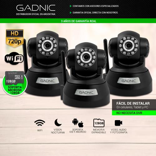 Kit 3 Cámaras Seguridad Domo Motorizado P2P IP Wifi - 1