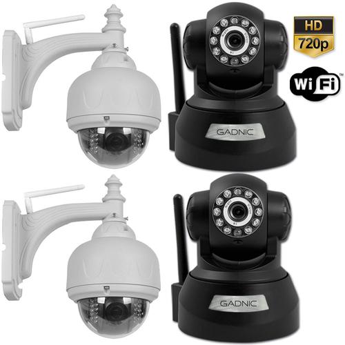 Kit Cámara Seguridad P2P |  2 Interiores + 2 Exteriores - 0