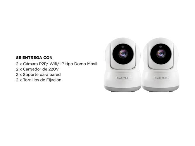 Cámaras de Seguridad Gadnic SX10 x2 IP WiFi Domo Motorizado HD Visión Nocturna - 6