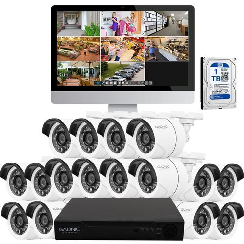 Cámaras de Seguridad x16 + DVR Gadnic SX17 Interior / Exterior Visión Nocturna 1tb - 0
