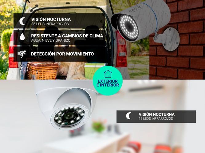 Kit DVR 4 Canales + 3 Cámaras CCTV Exterior + 1 CCTV Interior - 3