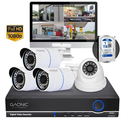 Kit DVR 4 Canales + 3 Cámaras CCTV Exterior + 1 CCTV Interior - 0