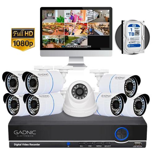 Kit DVR 8 Canales + 7 Cámaras CCTV Exterior + 1 CCTV Interior - 0