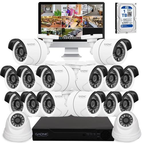 Kit DVR 16 Canales + 14 Cámaras CCTV Exterior + 2 CCTV Interior - 0