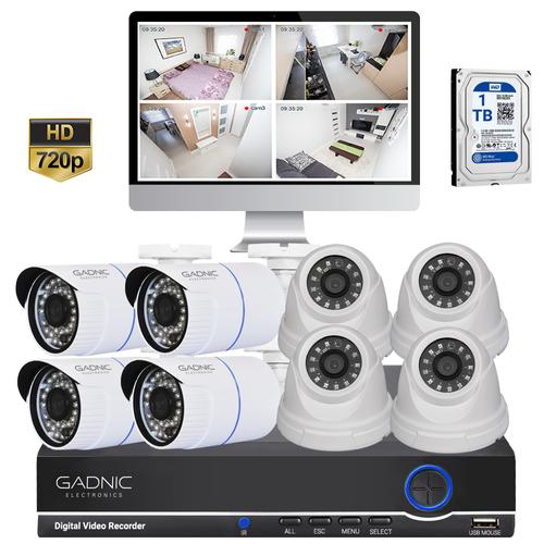 Kit DVR 8 Canales + 8 Cámaras de Seguridad + Disco de 1TB - 0