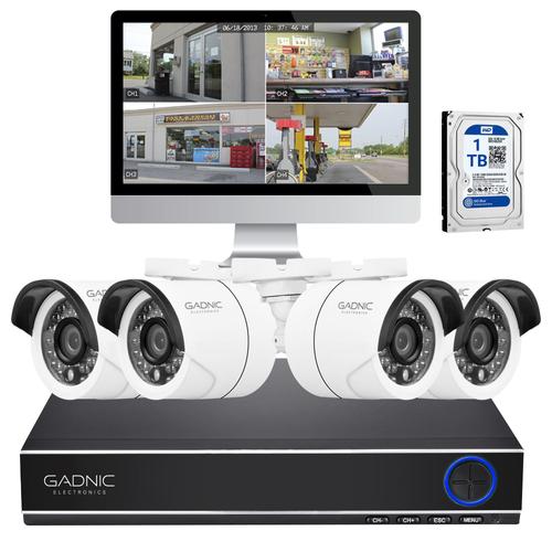 Cámaras de Seguridad x4  DVR Gadnic SX34 Interior  Exterior Visión Nocturna 1tb - 0