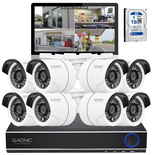 Cámaras de Seguridad x8 + DVR Gadnic SX35 Interior / Exterior Visión Nocturna 1tb - 0