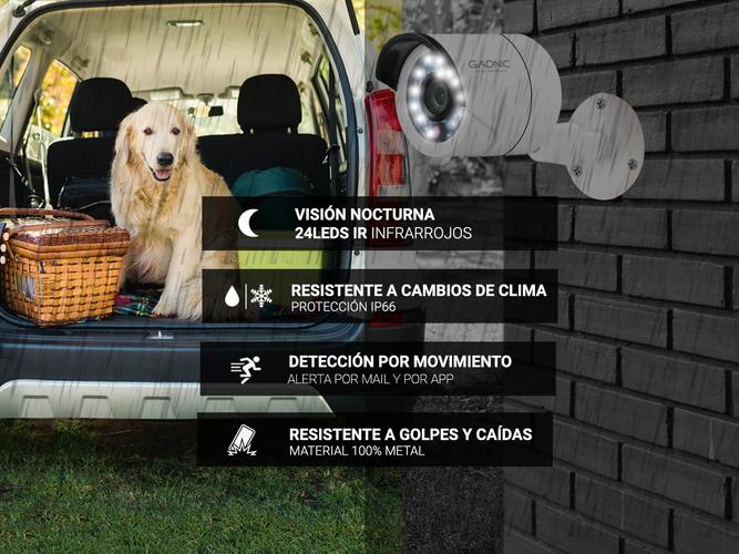 Cámaras de Seguridad x8 + DVR Gadnic SX35 Interior / Exterior Visión Nocturna 1tb - 3