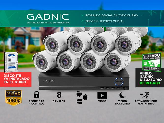 Cámaras de Seguridad x8 + DVR Gadnic SX37X Interior / Exterior Visión Nocturna 1tb - 2
