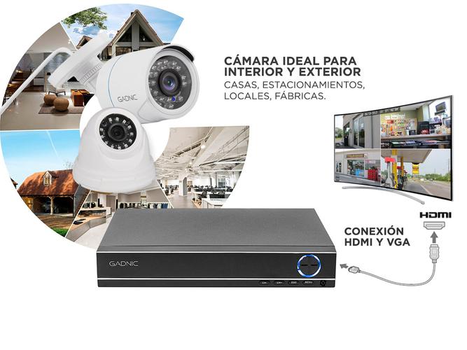 Cámaras de Seguridad x8 + DVR Gadnic SX37X Interior / Exterior Visión Nocturna 1tb - 6