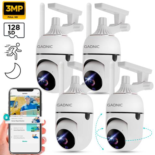 Kit x4 Cámaras de Seguridad Gadnic SX9 IP Motorizada WiFi P2P Full Hd Visión Nocturna - 0