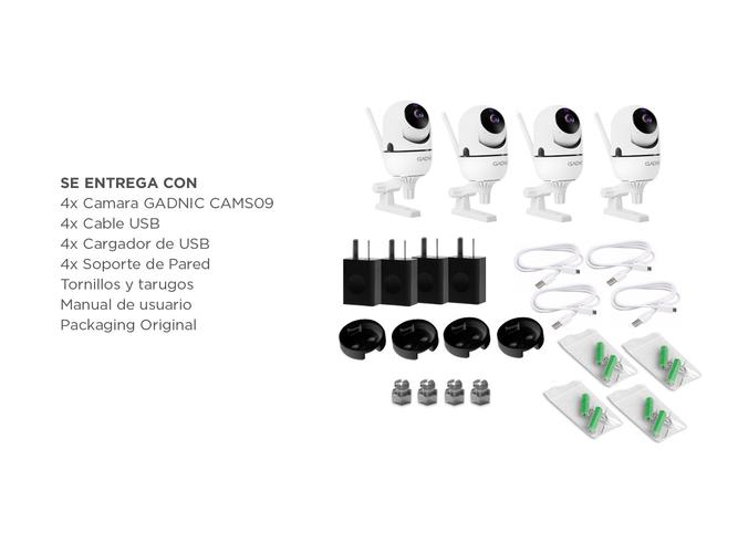 Kit x4 Cámaras de Seguridad Gadnic SX9 IP Motorizada WiFi P2P Full Hd Visión Nocturna - 6