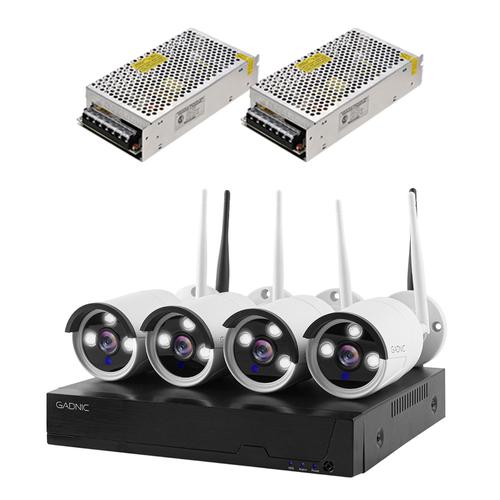 Kit x 4 Cámaras de Seguridad Sx24 Interior Exterior NVR 1TB  1 Fuente Switching 12v a 10a - 0