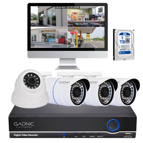Cámaras de Seguridad x4 + DVR Gadnic SX29 Interior / Exterior Visión Nocturna 1tb - 0