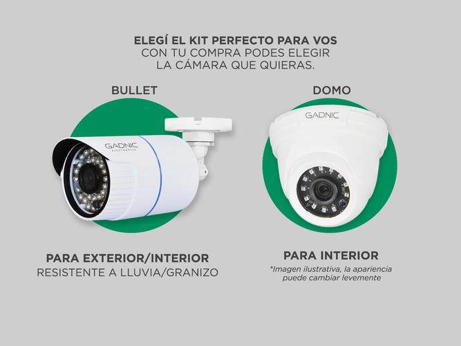 Cámaras de Seguridad x4 + DVR Gadnic SX29 Interior / Exterior Visión Nocturna 1tb - 1