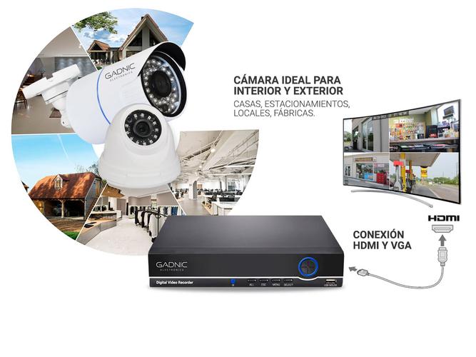 Kit DVR 8 Canales + 8 Cámaras de Seguridad + Disco de 1TB - 6