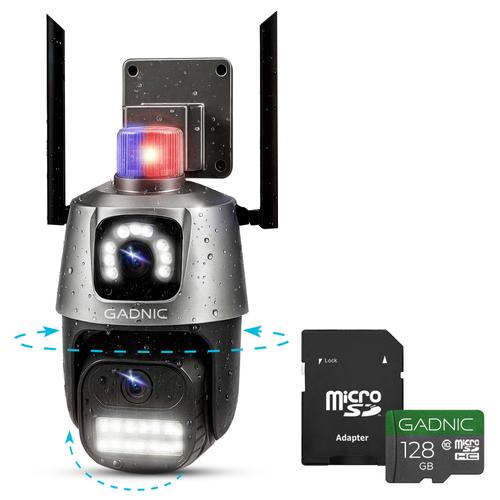 Acerca de Cámara De Seguridad Dual Gadnic P1-QQ4 Seguimiento Sirena Resolución HD Visión Nocturna App Móvil - 0