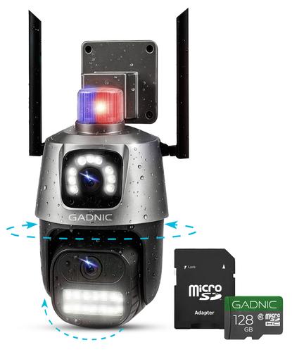 Acerca de Cámara De Seguridad Dual Gadnic P1-QQ4 Seguimiento Sirena Resolución HD Visión Nocturna App Móvil - 6