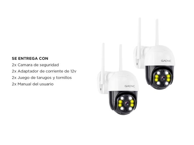 Kit Cámara de Seguridad Gadnic P245F22 Domo 3MP IP66 Bluetooth Wifi Visión Nocturna x2 - 6