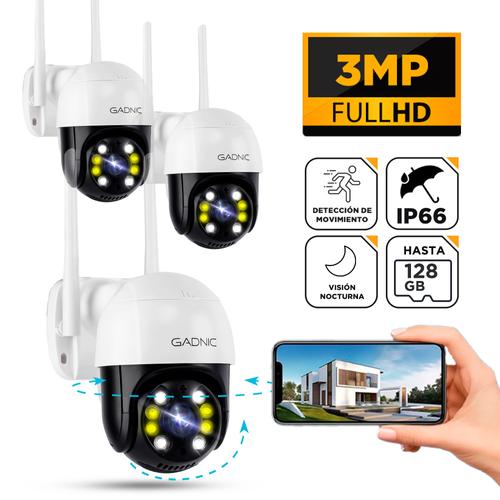 Kit Cámara de Seguridad Gadnic P245F22 Domo 3MP IP66 Bluetooth Wifi Visión Nocturna x3 - 0