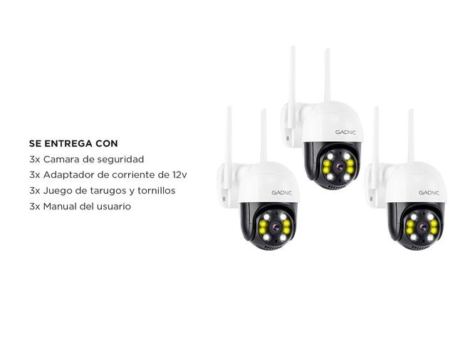 Kit Cámara de Seguridad Gadnic P245F22 Domo 3MP IP66 Bluetooth Wifi Visión Nocturna x3 - 6