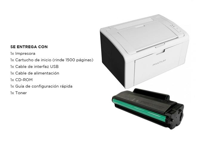 Kit Impresora Laser Pantum 2509W WIFI Monocromatica  Tóner Original Pantum PD-219 - 6