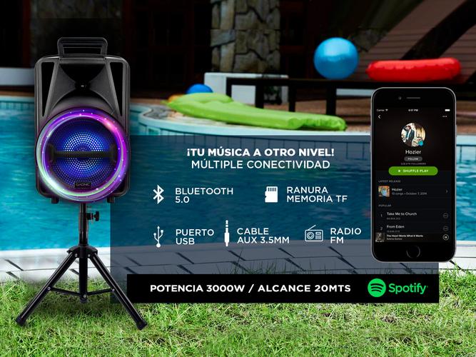 Kit Parlante Bluetooth Con Micrófono + Trípode Para Speakers - 2
