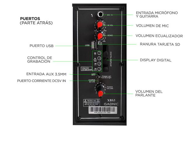 Kit Parlante Bluetooth Con Micrófono + Trípode Para Speakers - 4