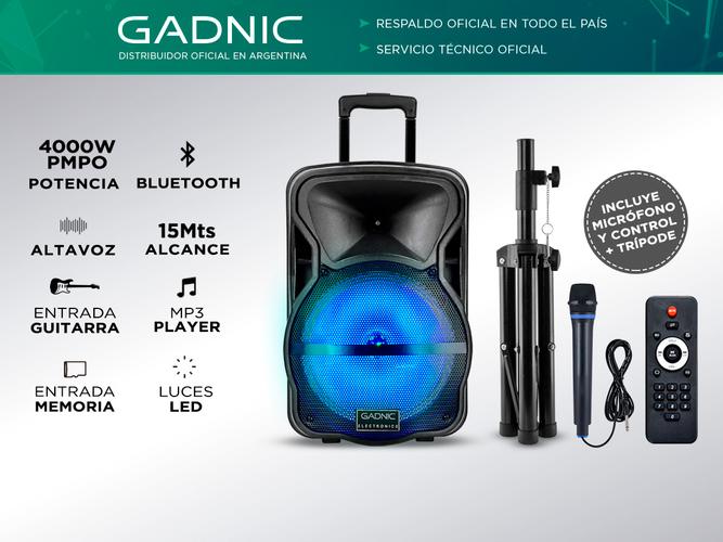 Kit Parlante Bluetooth con Luz Led +Tripode - 1
