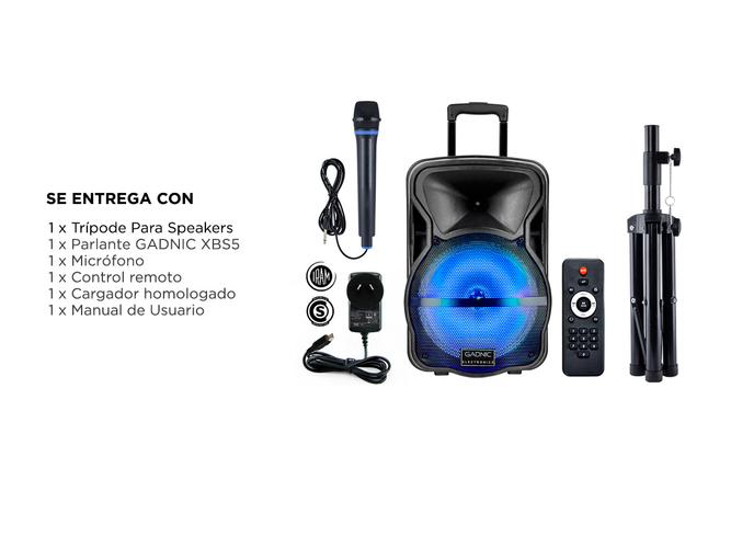 Kit Parlante Bluetooth con Luz Led +Tripode - 6