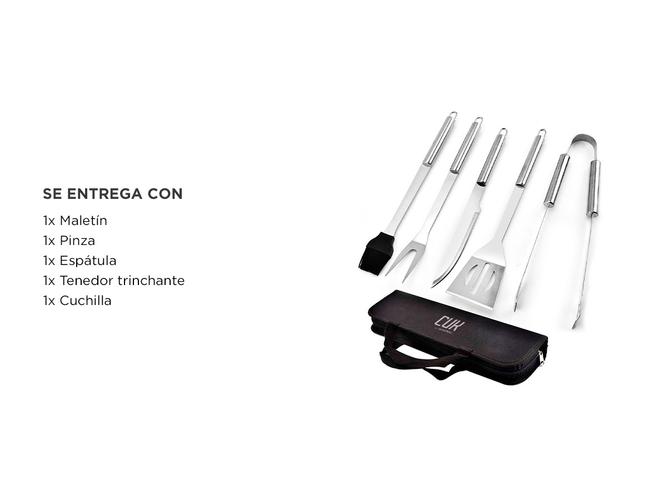 Kit Para Parrilla Gadnic Cuk 5 Piezas Acero inoxidable  - 6