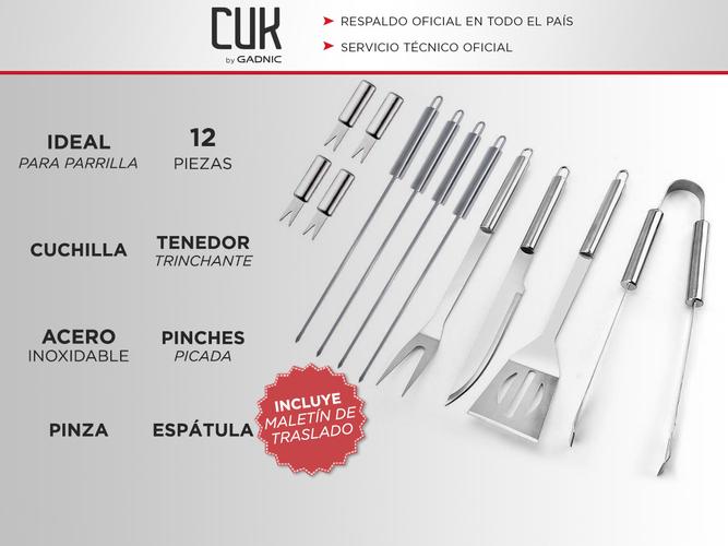 Kit Para Parrilla 12 Piezas Acero inoxidable  - 1