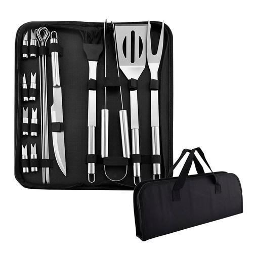 Set Parrilla 18pzs Kit Asador Acero Inoxidable Con Estuche - 0