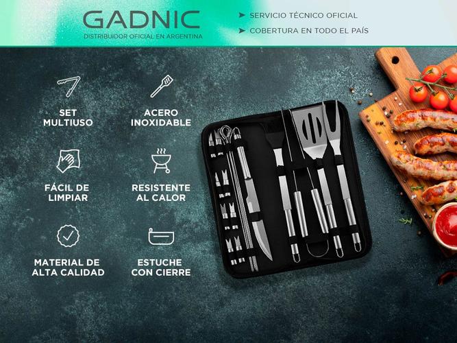Set Parrilla 18pzs Kit Asador Acero Inoxidable Con Estuche - 1