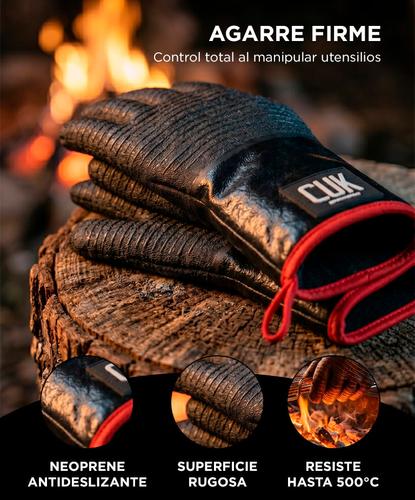 Guantes Para Parrilla Neoprene Cuk By Gadnic Resistentes Al Calor Impermeables Antideslizantes Cocina Horno Antigrasa - 3