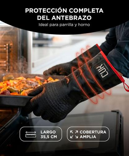 Guantes Para Parrilla Neoprene Cuk By Gadnic Resistentes Al Calor Impermeables Antideslizantes Cocina Horno Antigrasa - 4