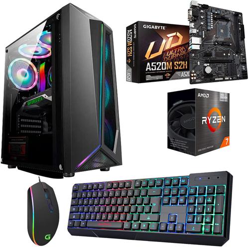 Cpu Armada Gamer AMD 5700G 8gb Ssd 480gb Ideal Juegos Diseño Grafico Audio y Video - 0