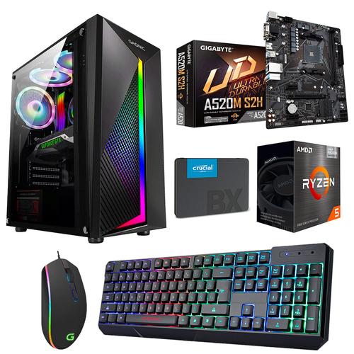 Pc Armada Gamer AMD 5600G + 8GB + SSD 480GB Combo RGB - 0