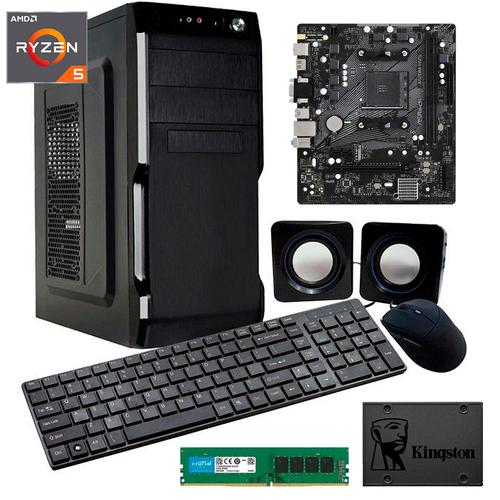 Pc Armada AMD Ryzen 5 5600G + 8GB + SSD 480GB Juegos Diseño Grafico Web  - 0