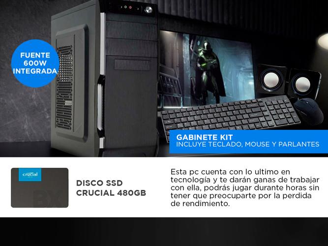 Pc Armada AMD Ryzen 7 5700G + 8GB + SSD 480GB Juegos Diseño Grafico Web  - 3